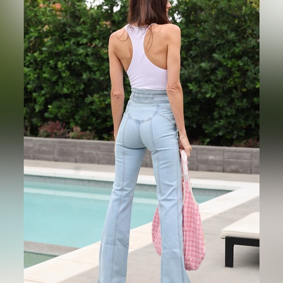 Stoned Immaculate Denim - Stoned Immaculate Waiting For the Sun Bell Bottom Jeans Topanga Denim Women’s 27